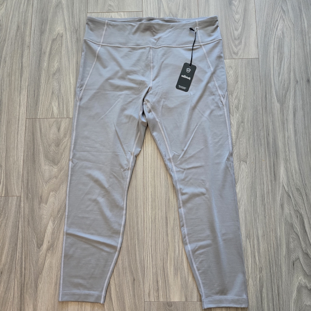 NWT Allbirds Natural Legging Women's Size 3XL XXL Merino Wool Blend Gray 27"